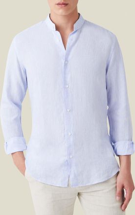 Luca Faloni Sky Blue Linen Versilia Shirt