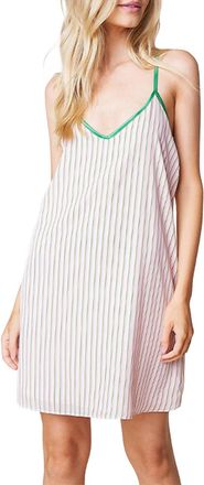 Sugarlips Mexicali Striped Satin Mini Dress In Pink Multi