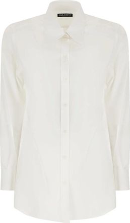 Dolce & Gabbana Camicia con placchetta logo - - Blouses & Shirts - Donna - Bianco - M