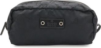 Gucci Black Nylon Leather Pouch (Pre-Owned)
