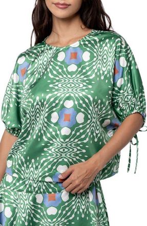 Ciebon Brigette Print Top in Green Multi at Nordstrom, Size X-Small