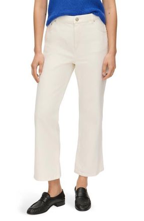 Aligne Crop Flare Jeans in Ecru at Nordstrom, Size 24
