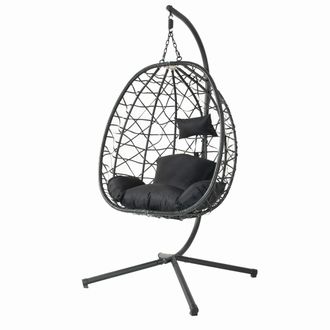 Concept Usine Sill&oacute;n colgante con efecto rat&aacute;n negro