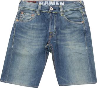 Evisu Heren, Korte broeken, Blauw, Maat: W29 Denim