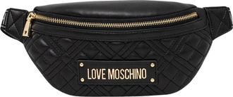 Love Moschino Borsa a tracolla trapuntata con logo - - Bags - Donna - Nero - ONE SIZE
