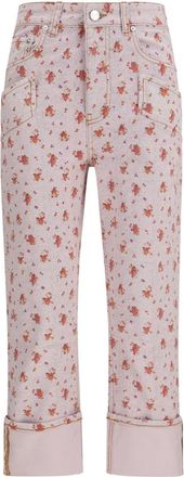 Ganni Capri Slim Jeans - Dames - Jeans - Roze - Maat: W27 Katoen