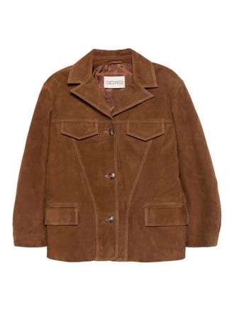 Siedres button-up flap-pockets jacket - Brown