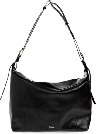Furla Ginevra L Schoudertas - Dames - Schoudertassen - Zwart - ONE Size - Leer - Tassen