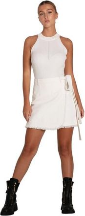 Belle & Bloom There She Goes Frayed Edge Skirt in Cream at Nordstrom, Size X-Small Au