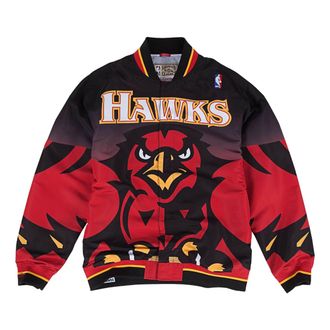 Mitchell & Ness NBA Authentic Atlanta Hawks 1995-96 Warm Up Jacket Black Red AWJKLG18017-AHABLCK95