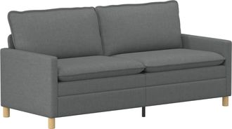 vidaXL Sof&aacute; 3 Plaza Gris Oscuro 196 X 81 X 87,5 Cm Tela Vidaxl