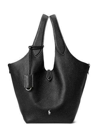 Polo Ralph Lauren Soft Pebbled Leather Bag With Spacious Silhouette
