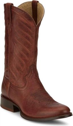Tony Lama Mens Lenado Dreby Tan Goar R-Toe Cowboy Boot