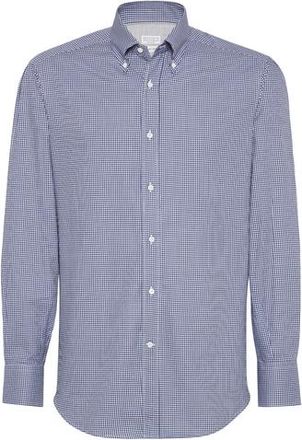 Brunello Cucinelli Button-down collar shirt in Blue at Nordstrom, Size Xxx-Large Eu