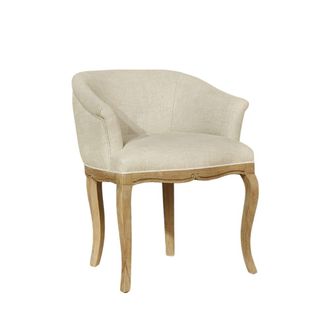 Robin des Bois Sill&oacute;n crapaud estilo cl&aacute;sico en madera maciza y lino lino