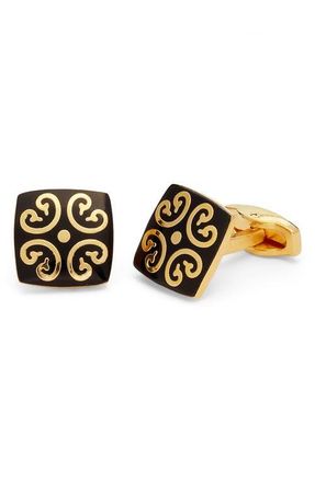 Clifton Wilson Baroque Cuff Links in Black at Nordstrom
