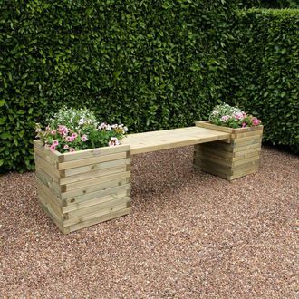 Charles Bentley Wooden British Made Windermere Garden Planter Bench