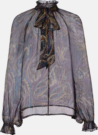 Etro Paisley silk-blend blouse