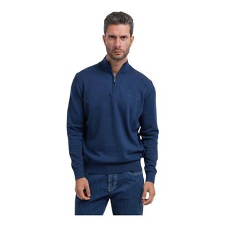 Bugatti Troyer Pullover - Heren - Sweatshirts & Hoodies - Blauw - Maat: 2XL Katoen