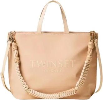 Twinset Tassen, Dames, Beige, ONE Size, Leer, Shopper Bag