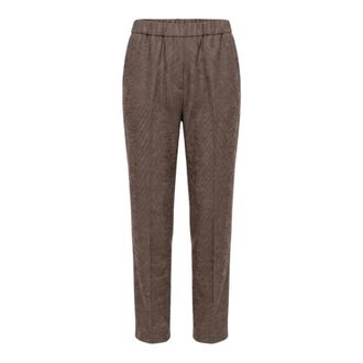 PESERICO Dames, Broeken, Bruin, Maat: XL Wol