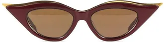 Valentino VLS-114B Cat-Eye Sunglasses - Burgundy