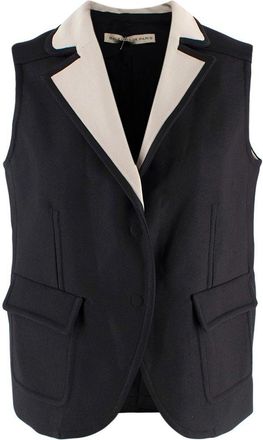 Balenciaga Black Contrast Trim Waistcoat Size L