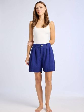 Mille Maxwell Linen Short In Navy