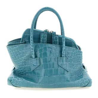 The Attico Tassen, Dames, Blauw, ONE Size, Leer, La Passeggiata Mini Handtas
