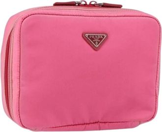 Prada Pre-owned Bags, female, Pink, Size: ONE SIZE Pre-owned Cosmetic Pouch