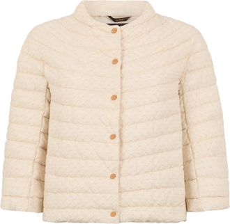 Moorer Lichtgewicht Gewatteerde Jas - Dames - Winterjassen - Beige - L - Leer - Jassen
