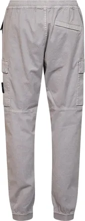 Stone Island Mens Cargo Trousers Grey Organic Stretch Twill Cotton