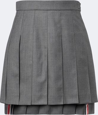 Thom Browne Falda de lana plisada