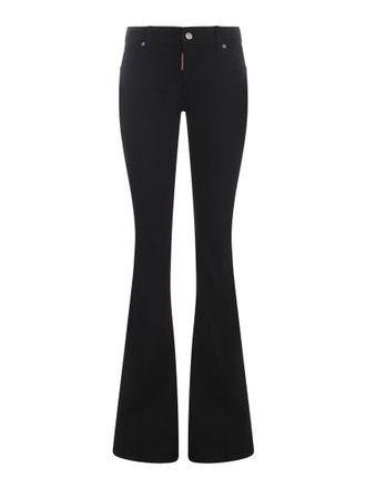 Dsquared2 Black Flared Mid Rise Jeans