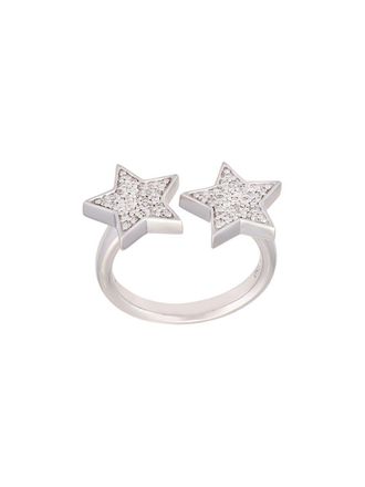 Alinka Stasia diamond double star ring - Metallic