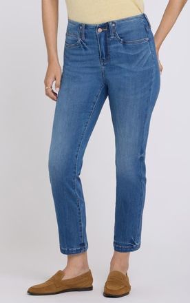 NYDJ Sheri Clean Waist Ankle Slim Straight Jeans in Wild River at Nordstrom, Size 12