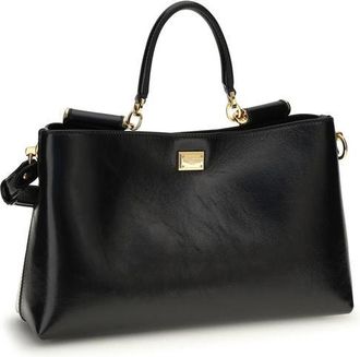 Dolce & Gabbana Womens Black Calf Leather Bos Taurus Shoulder Bag