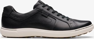 Clarks Mapstone Lace Black Leather Sneakers