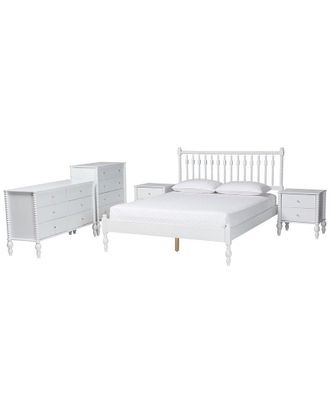 Baxton Studio Callison Spindle 5Pc Bedroom Set
