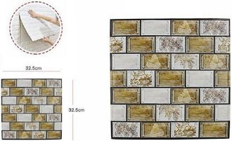 Trade Shop Trade Shop - Set 5 Pannelli Muro 3d Adesivo Parete Piastrelle Mattonelle 32.5cm Pannello 65067