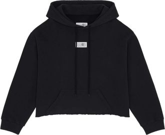 Maison Margiela Katoenen Hoodie - Dames - Hoodies - Zwart - M - Katoen - Hoodies & sweatvesten