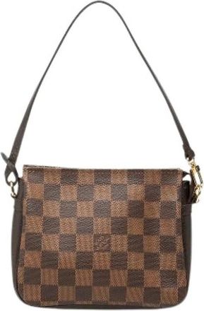 Louis Vuitton Pre-owned Trousse Pochette - Dames - Vintage Schoudertas - Bruin - ONE Size - Leer - Vintage