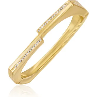 Vince Camuto Pav&eacute; Hinge Cuff Bracelet in Gold at Nordstrom Rack
