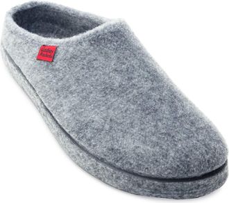 Andres Machado Unisex Home Slippers for Men & Women - Warm Winter Sliders - grey AM001 - Made of felt - Anti-Slip rubber outsole - Grey - Size 4 UK Men/4.5 UK Women/