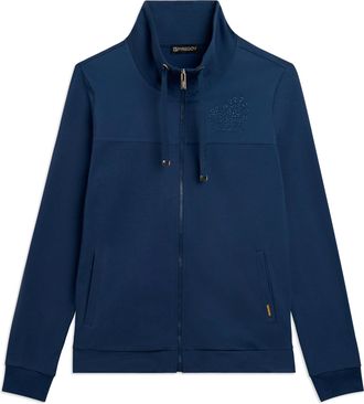 Freddy Felpa Zip con Collo Alto e Ricami Floreali