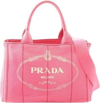 Prada Pre-owned Tote Bags, female, Pink, Size: ONE SIZE Pre-owned Vintage Tote Bag