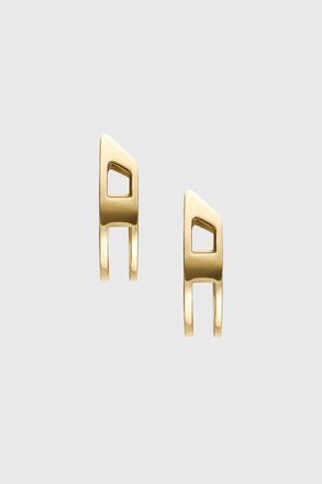 Diesel Gold-Tone Stainless Steel Hoop Earrings - Earrings - Unisex - Gold