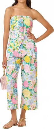 Lilly Pulitzer Danneel Strapless Top In Multi Lilly Garden
