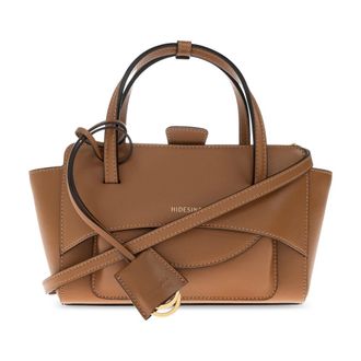 Hidesins Tassen, Dames, Bruin, ONE Size, Leer, Flap Small Bag