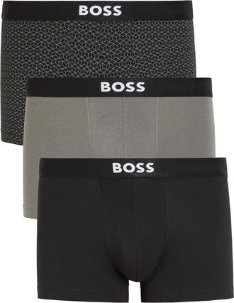 BOSS Boss Stretch-cotton Boxer Briefs - set of Three - Grey - XL
